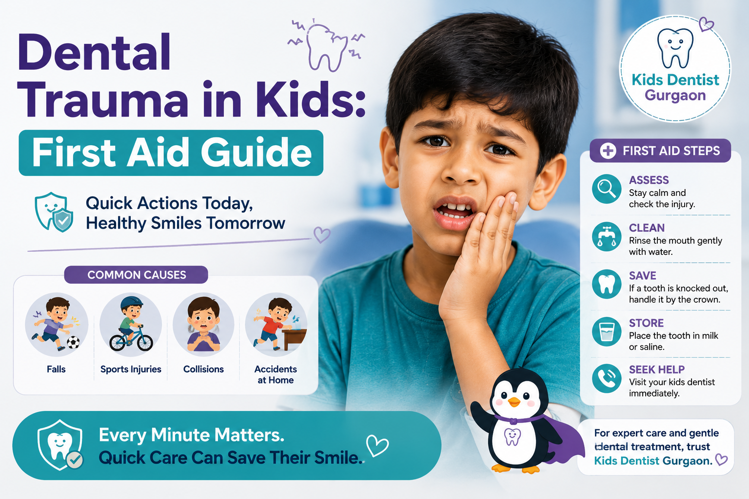 Dental Trauma in Kids: First Aid Guide | Kids Dentist Gurgaon